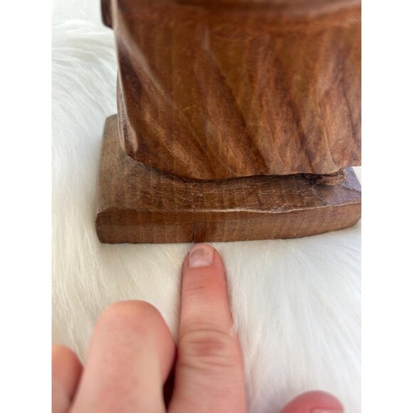 Wooden hand carved old man whimsical musical flute man - Picture 4 of 7